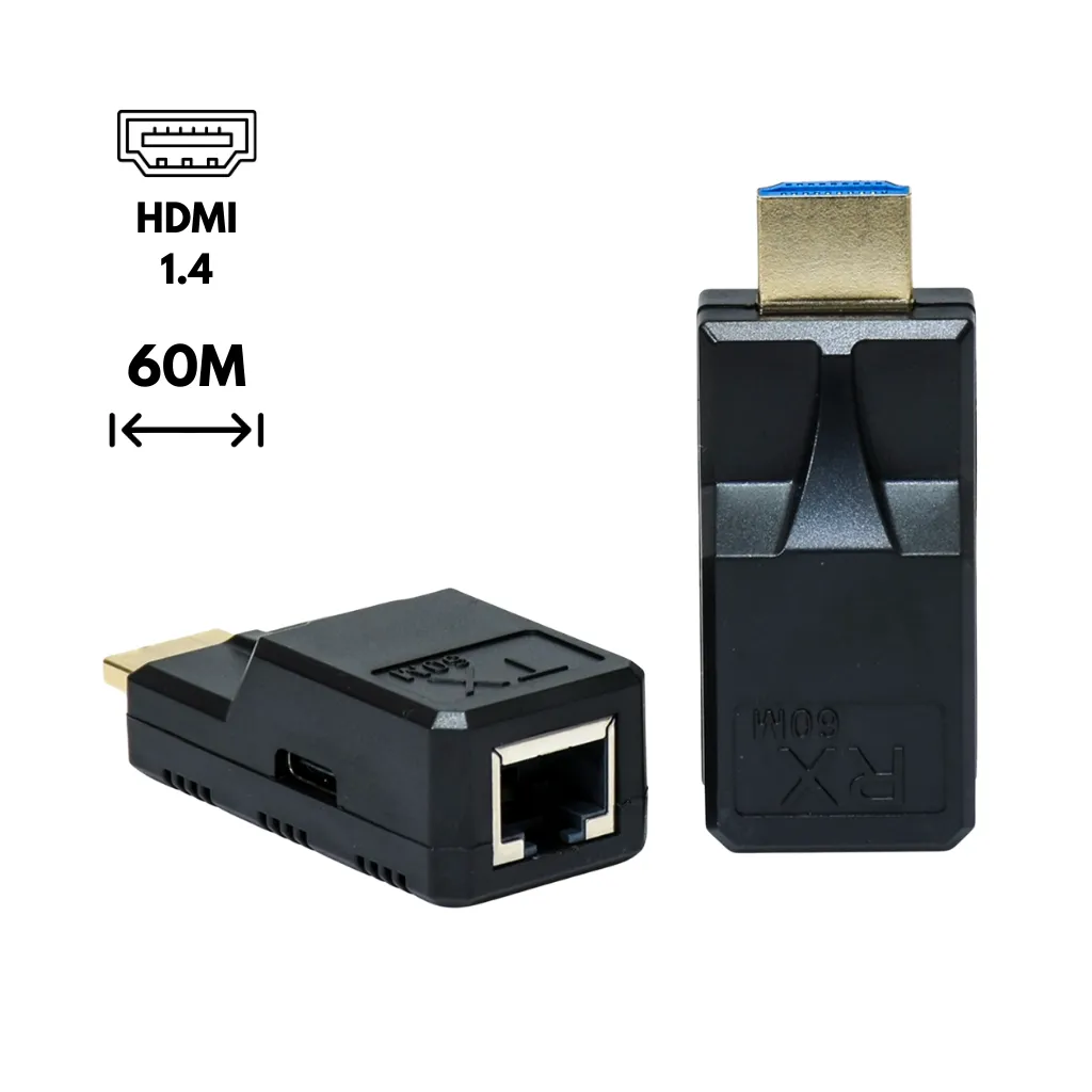 [HFM-S-81] EXTENDER HDMI 1.4 60M NEGRO FULL MAX