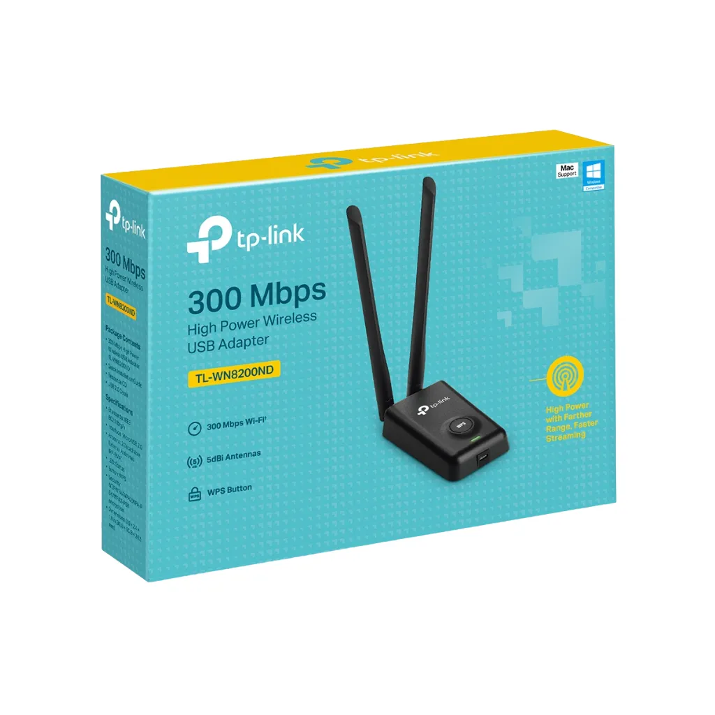 ADAPTADOR USB INALÁMBRICO DE ALTA POTENCIA DE 300MBPS TP-LINK
