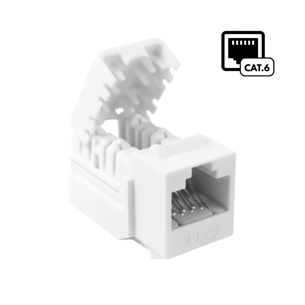 [J-W-CAT6-S] JACK RJ45 CAT6 P/PONCHEO 0102010001 BLANCO SATRA