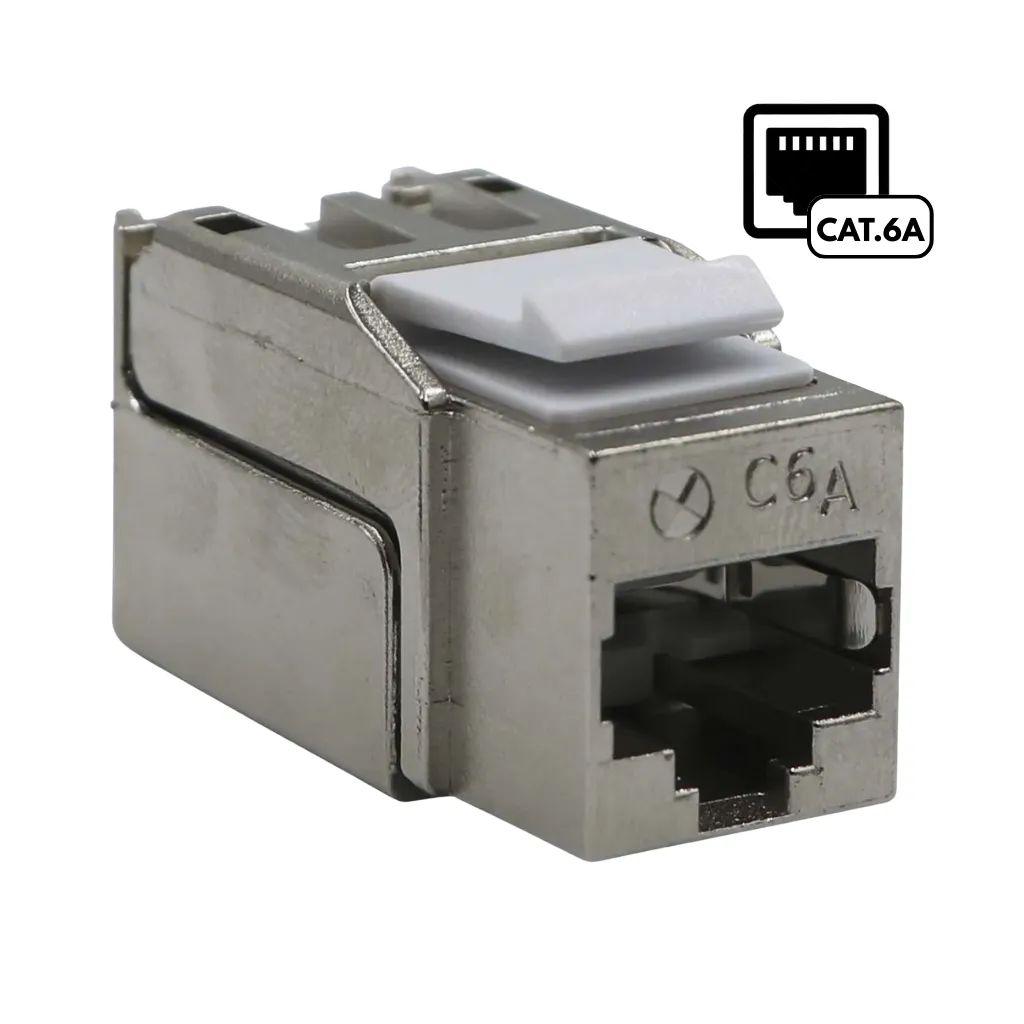 [J-CAT6A-S] JACK RJ45 CAT6A METAL BLINDADO 0103010098 SATRA