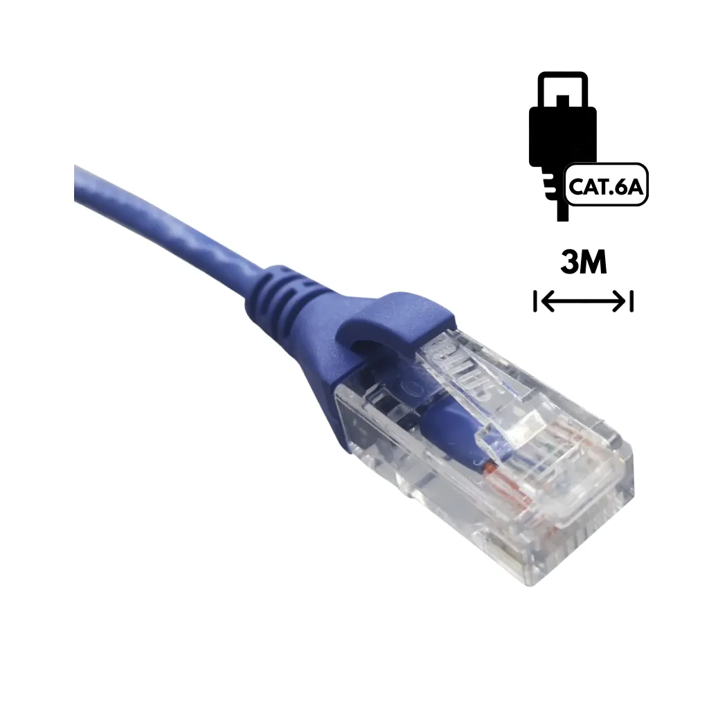 [0103090304] PATCH CORD CAT6A S/FTP LSZH 3MT AZUL SATRA