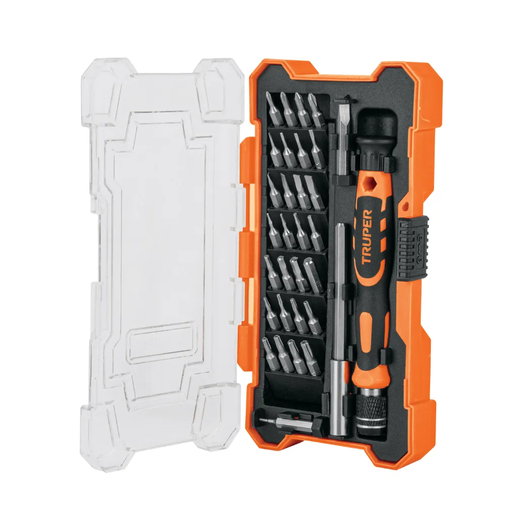 [14162] SET DESTORNILLADORES JOYERO MULTI-BIT PRECISION SCREDRIVER EXTENCION 30 PUNTAS 15 CM TRUPER