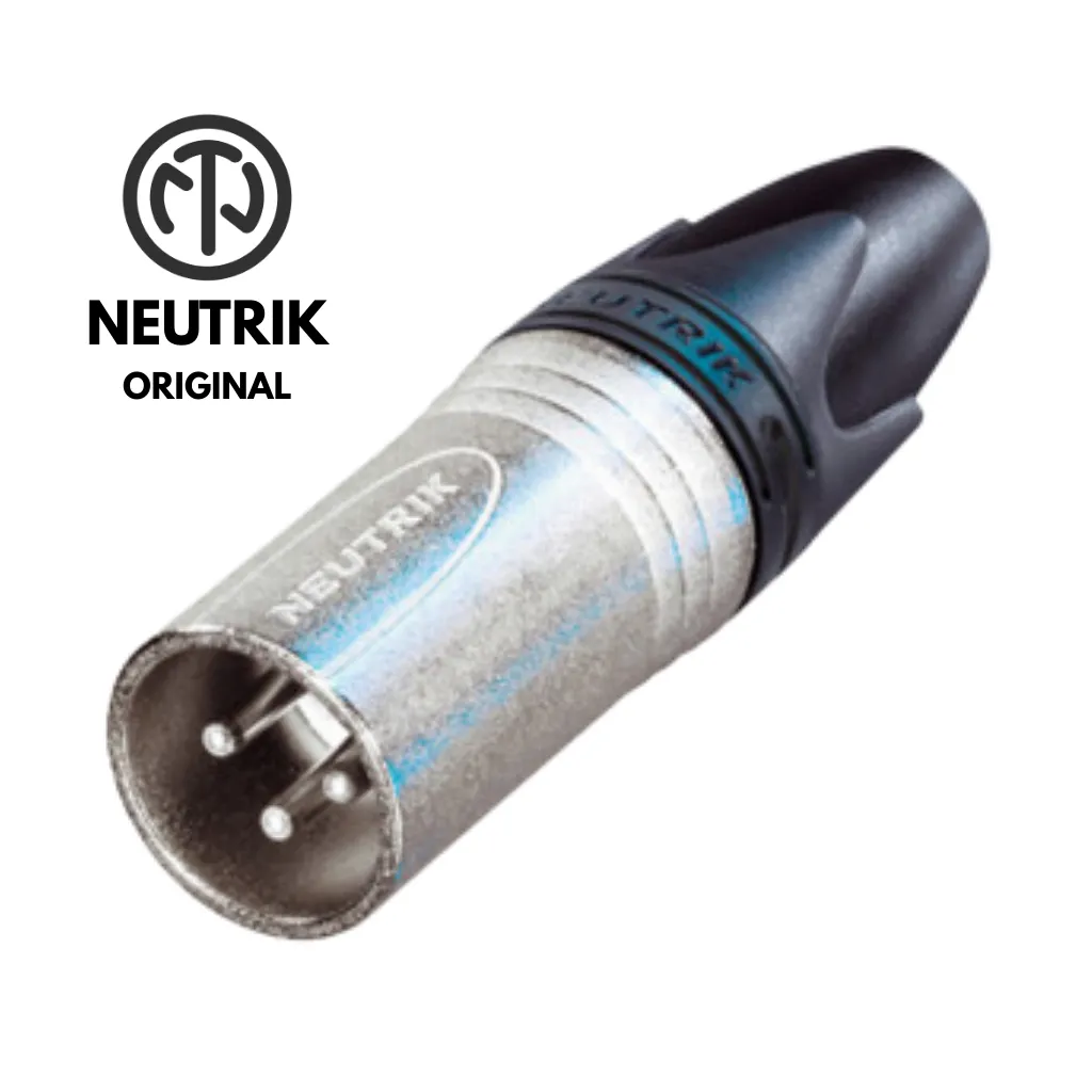 [NC3MXX] CONECTOR XLR 3 PINES MACHO AEREO ORIGINAL NEUTRIK