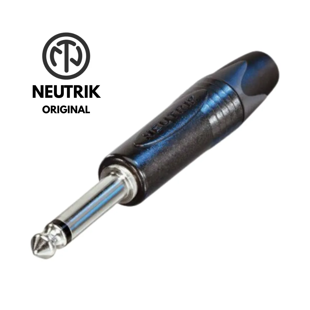 PLUG MONO 6.3MM NEGRO ORIGINAL NEUTRIK