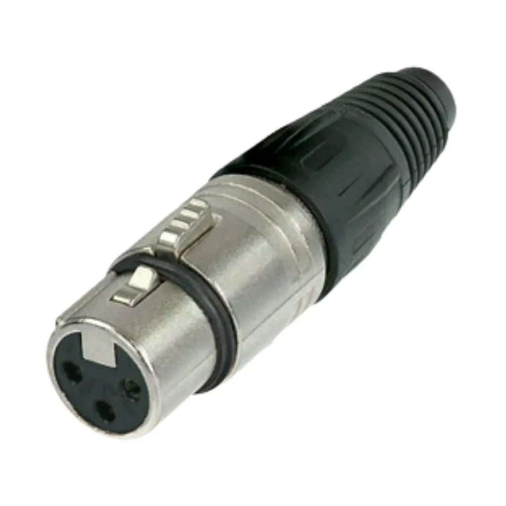 [NC3FX] CONECTOR CROMADO XRL 3 PIN HEMBRA NEUTRIK
