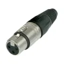 CONECTOR CROMADO XRL 3 PIN HEMBRA NEUTRIK