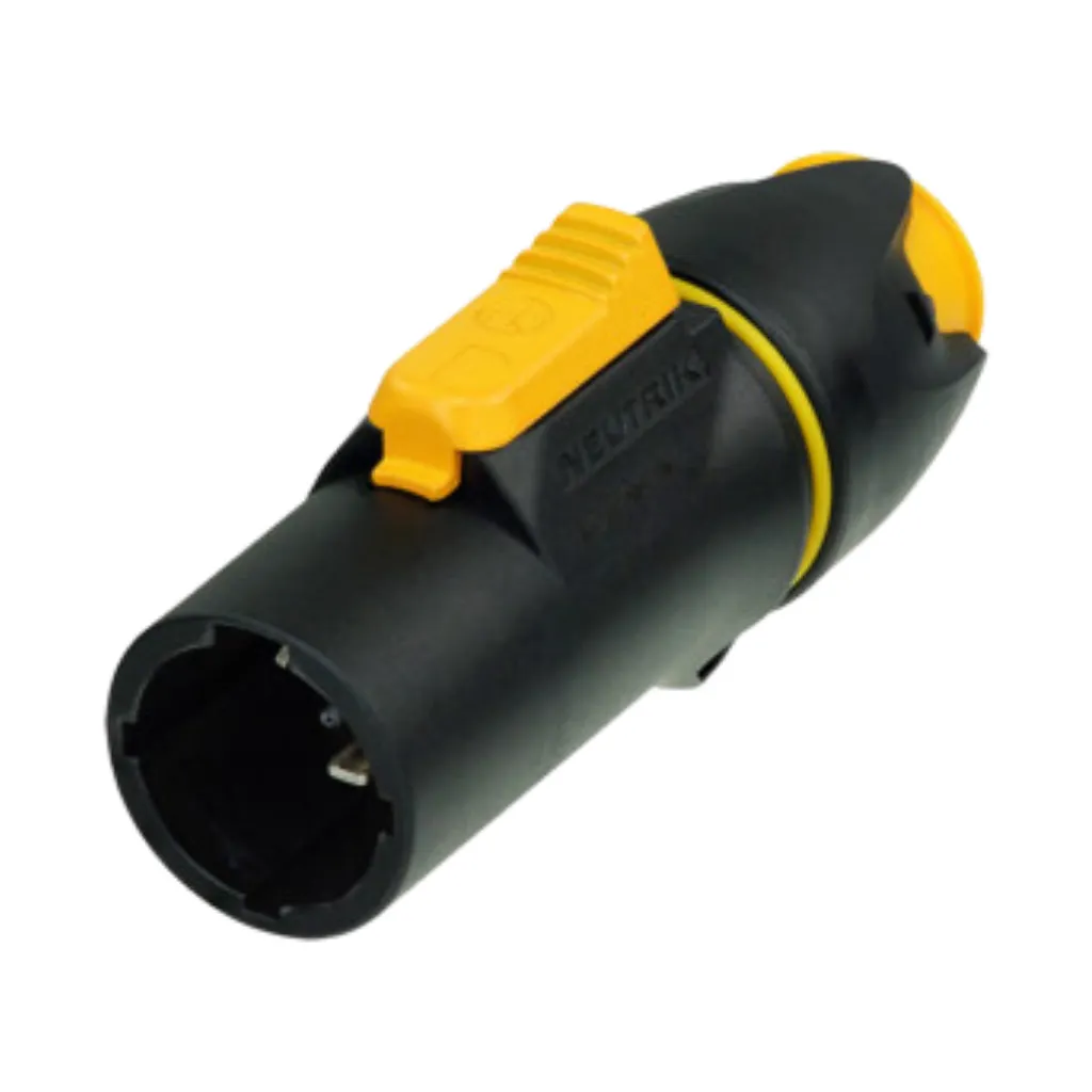 PLUG POWERCON 20A NEGRO-AMARILLO NEUTRIK
