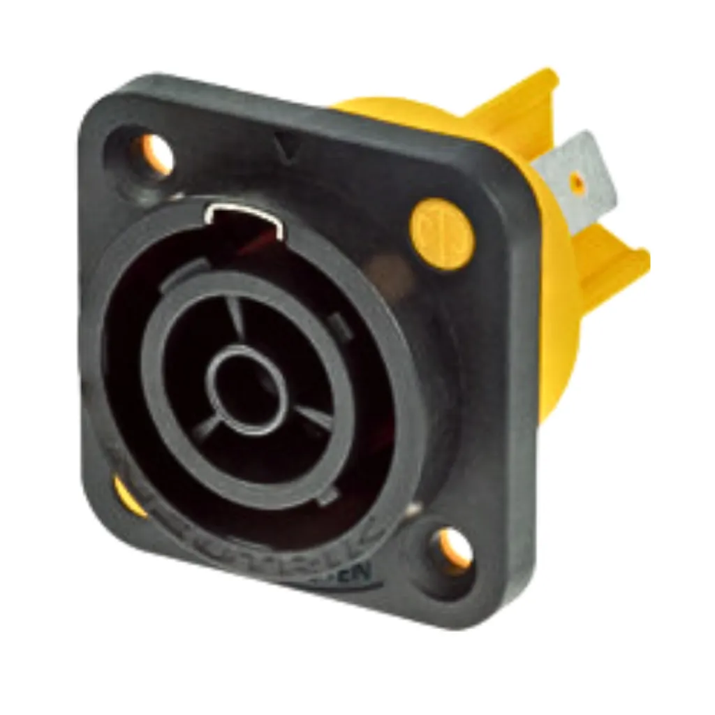 JACK POWERCON 3PIN-20A NEGRO/AMARILLO NEUTRIK