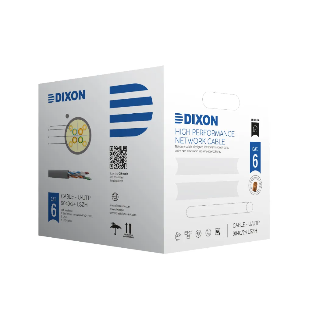 [9040/24 LSZH] CABLE UTP CAT-6 LSZH 4PX24AWG CAJAX305MTS DIXON
