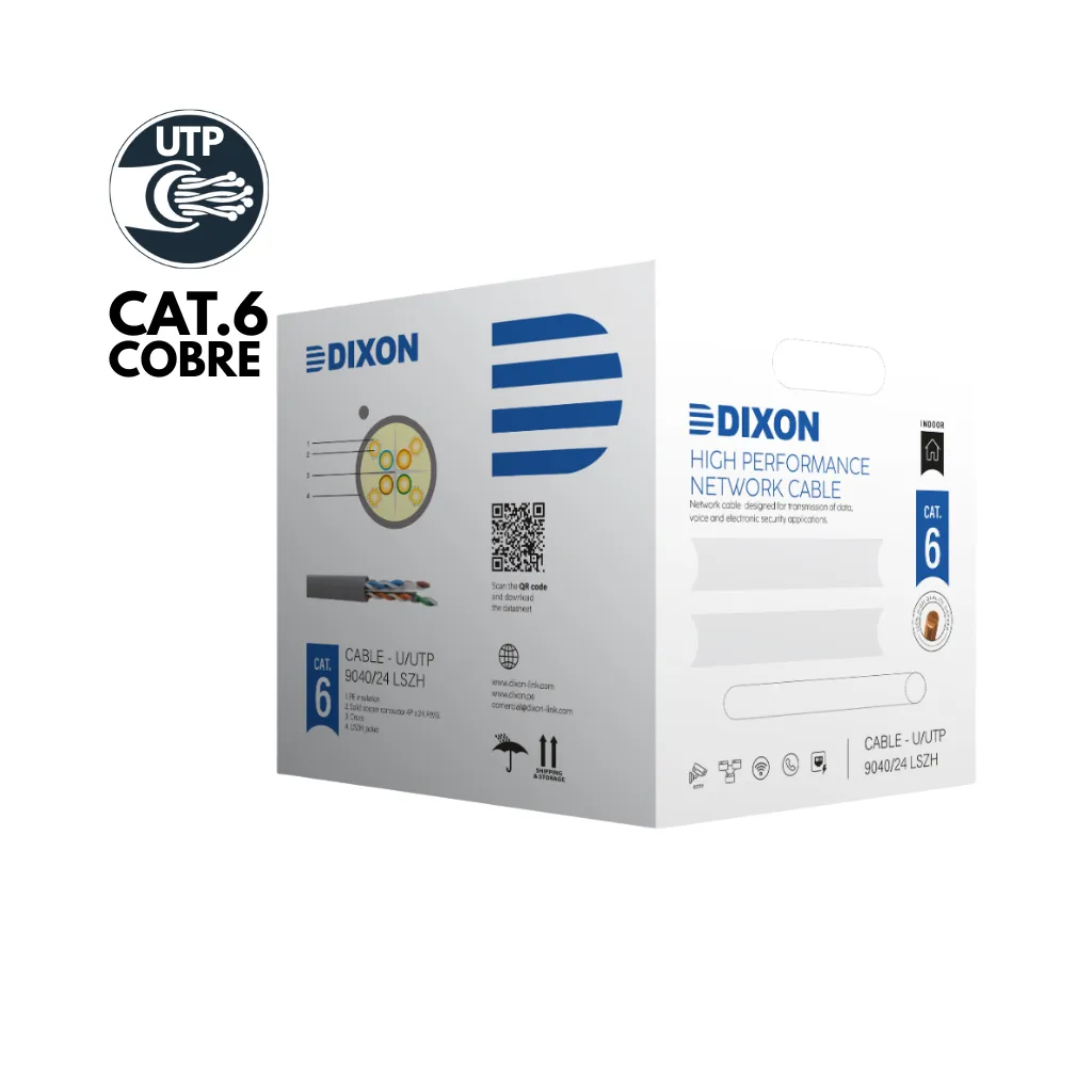 [9040/24 LSZH] CABLE UTP CAT6 LSZH 4PX24AWG CAJAX305MTS DIXON