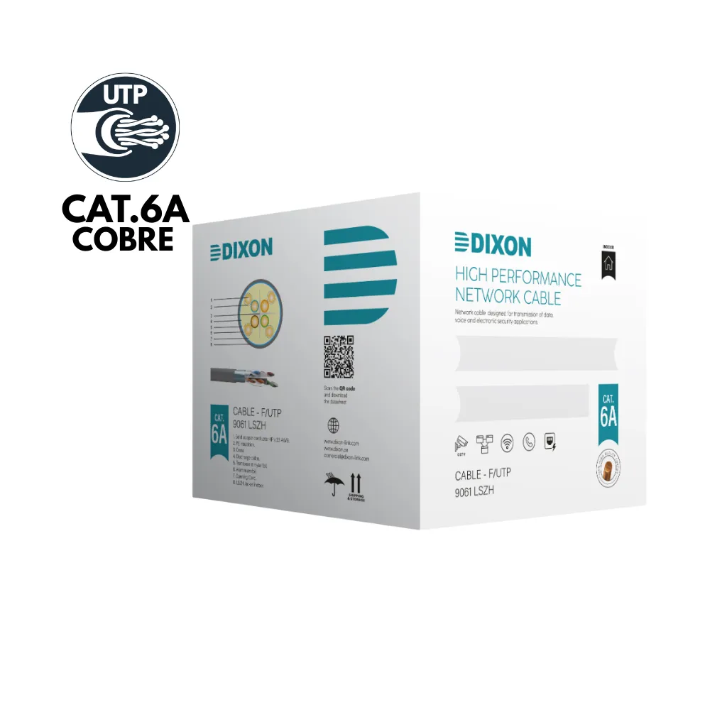 CABLE STP CAT6A 4Px23AWG GRIS LSZH-1 CAJAx305MTS DIXON