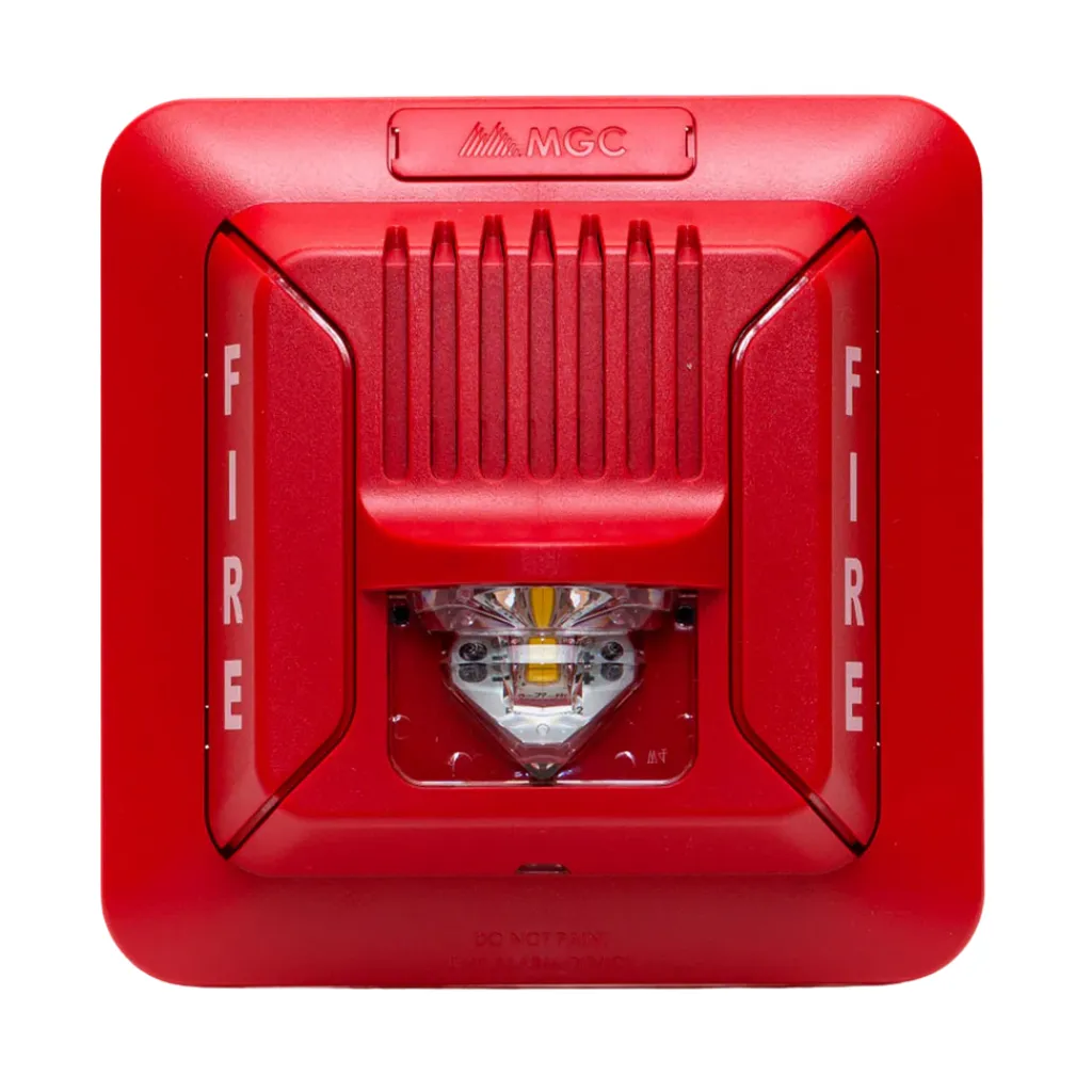 [FHS-400-RR] SIRENA CON LUZ ESTROBOSCOPICA ROJA MONTAJE EN PARED MIRCOM