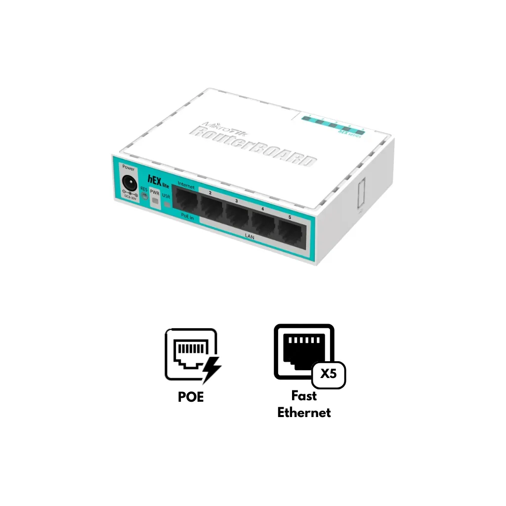 [RB750R2] ROUTER BOARD 5 PUERTO LAN RAM 64MB MIKROTIK