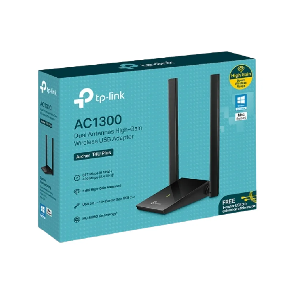 [ARCHER T4U PLUS] ADAPTADOR USB AC1300 DOBLE BANDA INALAMBRICO TP-LINK