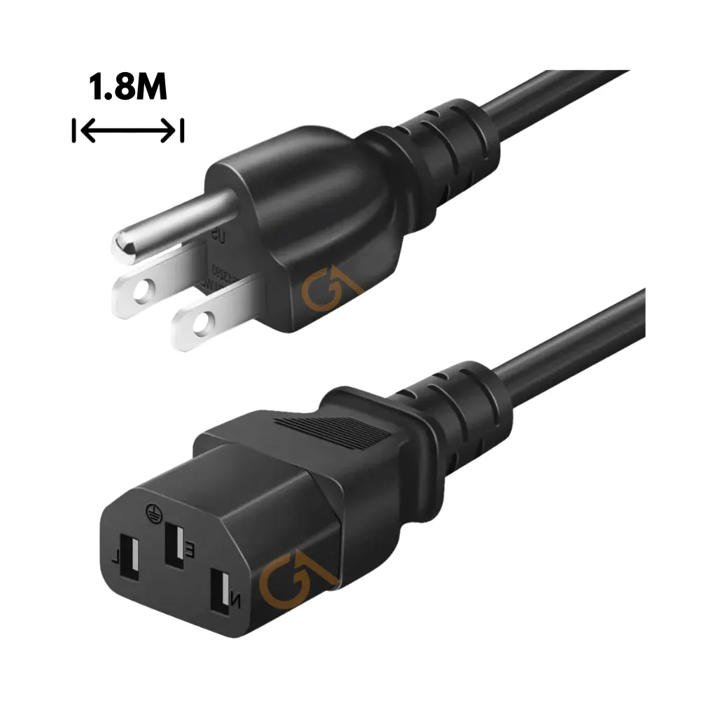 CABLE PODER AWG NEGRO 3X14 1.8MTS