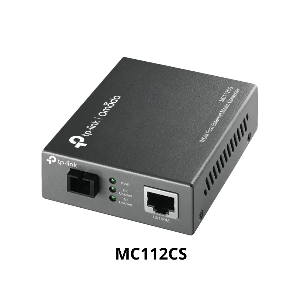 [MC112CS] CONVERTIDOR A FIBRA OPTICA 10/100 DE RJ45 A MONO OMADA MODO TP-LINK