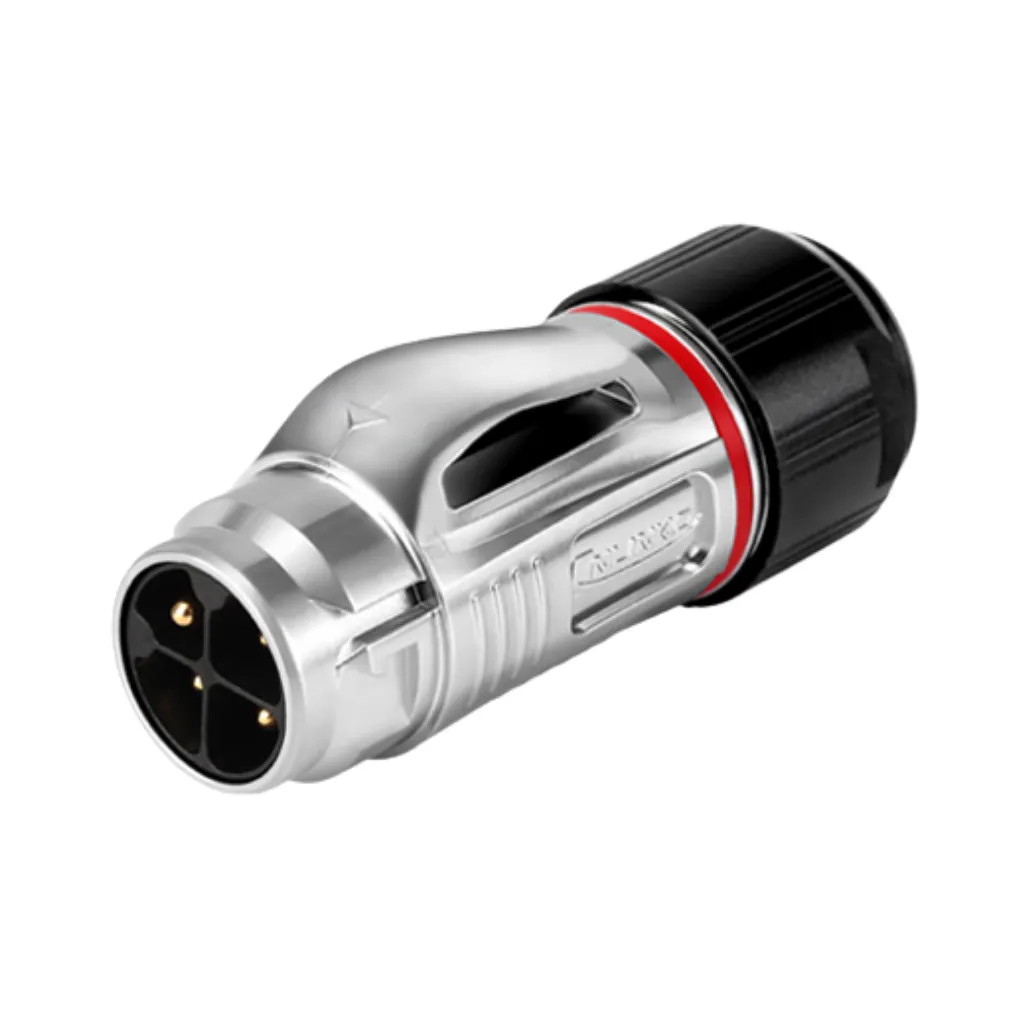 [BD-24-C04PE-03-001] BD-24 CONECTOR PLUG HERMETICO 4 PINES METAL CNLINKO