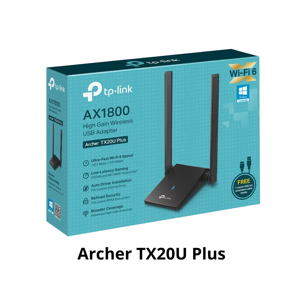 [Archer TX20U Plus] PLUS ADAPTADOR USB INALAMBRICO DE ALTA GANANCIA  AX1800 TP-LINK