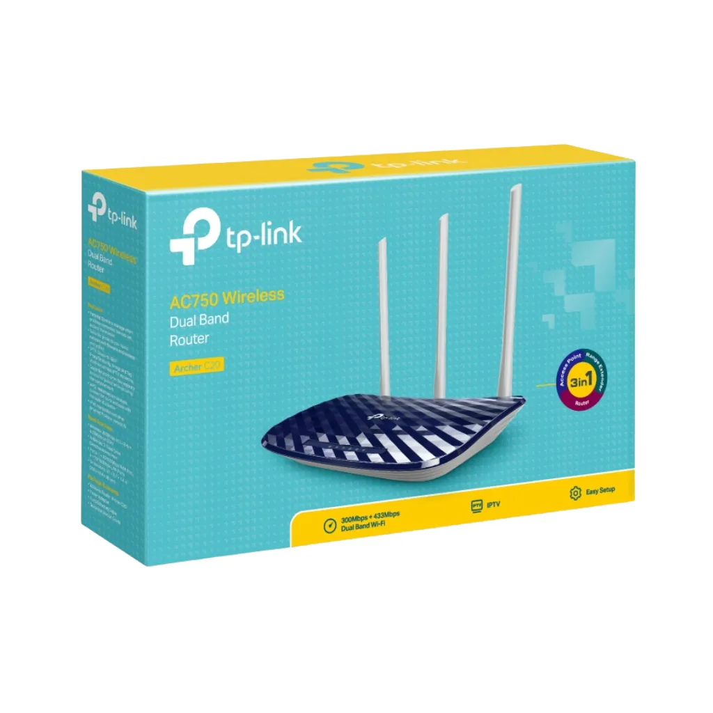 [ARCHER C20] ROUTER AC750 DOBLE BANDA INALAMBRICO TP-LINK