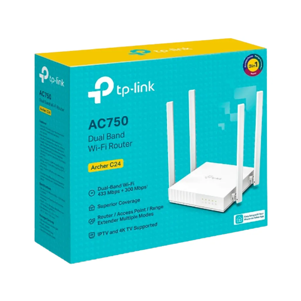 [ARCHER C24] ROUTER AC750 DOBLE BANDA INALAMBRICO TP-LINK
