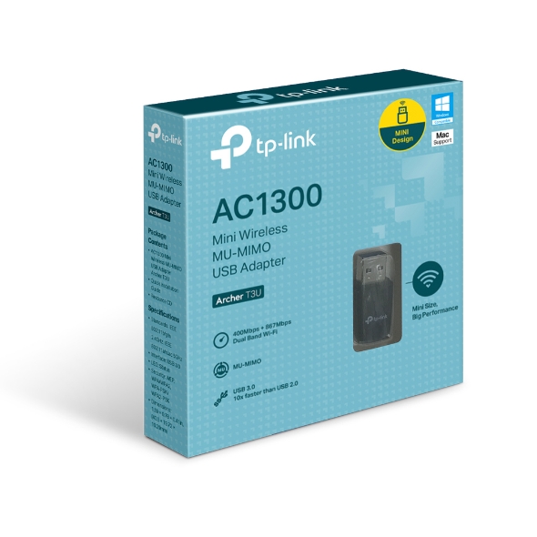 ARCHER T3U TP-LINK ADAPTADOR USB MU-MIMO MINI AC1300