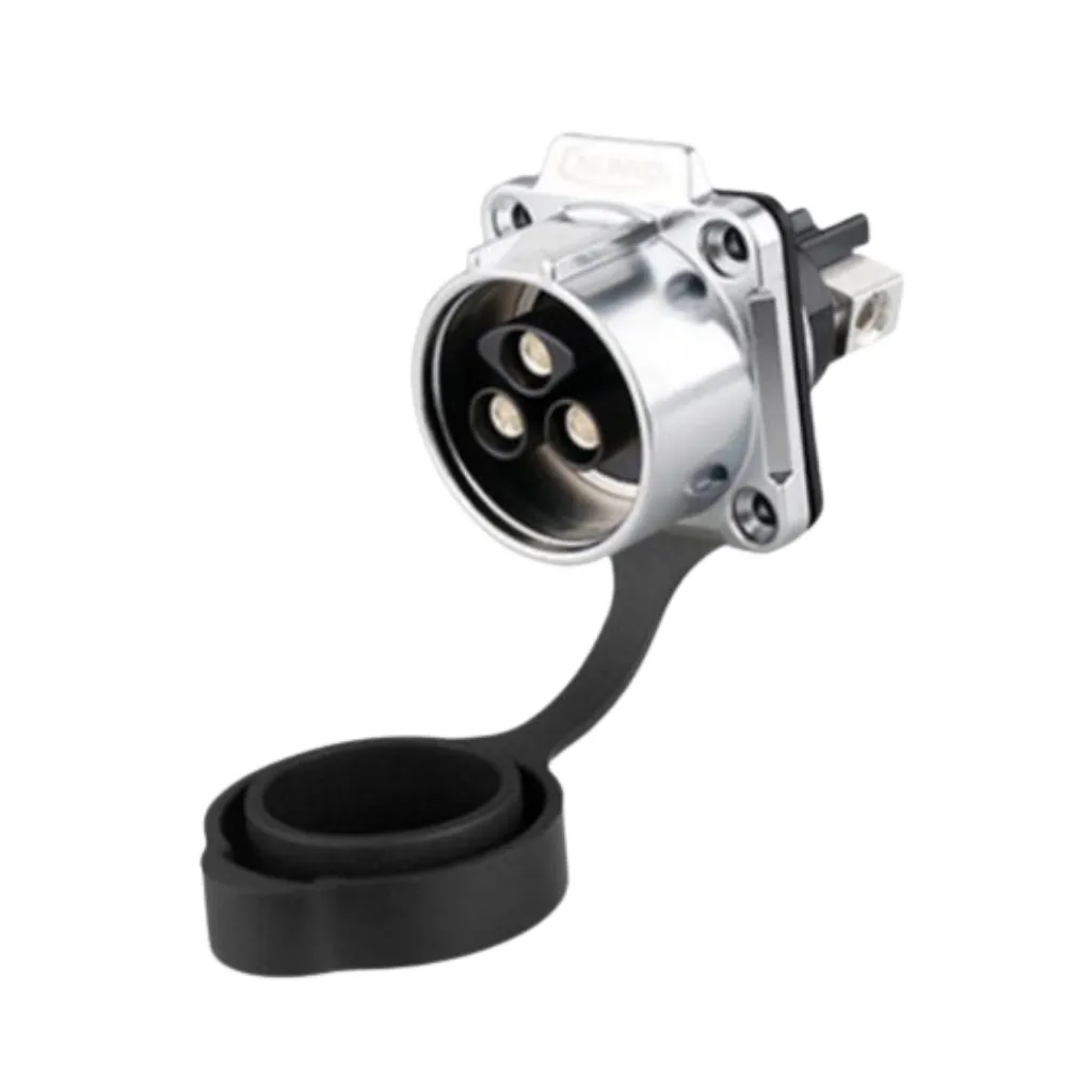 [LP-28-J03SX-23-401] CN-16 CONECTOR JACK CHASIS 3 PIN 500V-35A 14- 8AWG PLASTICO+METAL SERIE LP28  CNLINKO