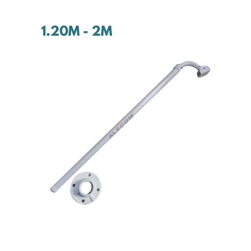SOPORTE P/CAMARA DE SEGURIDAD DE 1.20-2M EXTENDIBLE CURVO BRA-EXC