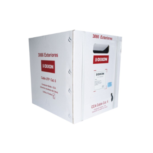 CABLE UTP CAT-6 CCA 4PX23AWG NEGRO EXTERIOR UV CAJAx305MTS DIXON