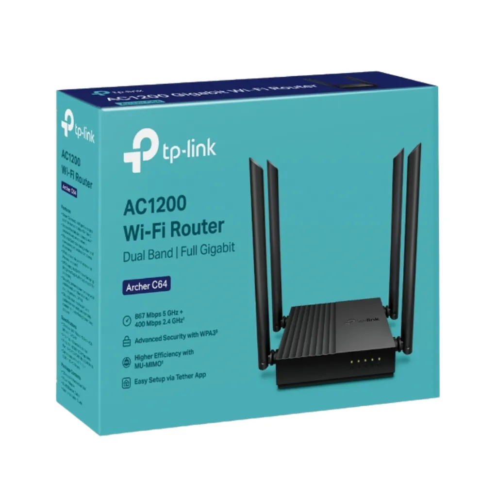 [ARCHER C64] ROUTER DOBLE BANDA WI-FI AC1200 MU-MIMO TP-LINK