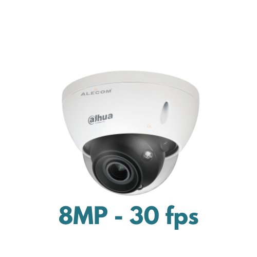 CAMARA IP DOMO 8MP (3840×2160) @30 fps WIZMIND IR40 IK10 DAHUA