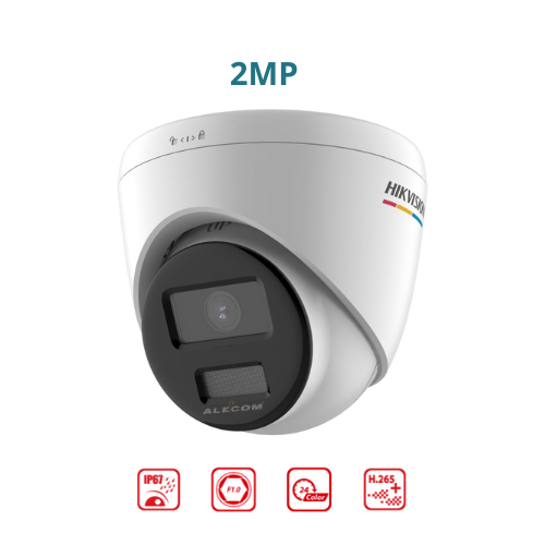 CAMARA DOMO IP 2MP COLORVU HIKVISION