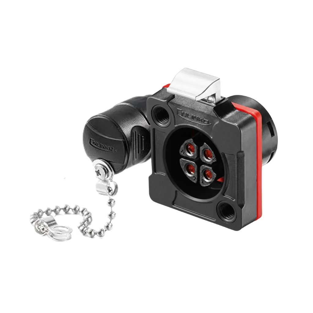 [BD-24-J04SX-02-201] CONECTOR JACK 4 PINES TIPO BD24 PLASTICO CNLINKO