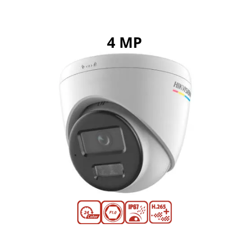 CAMARA TURRET IP 4MP 2.8MM D-WDR IP67 COLORVU HIKVISION