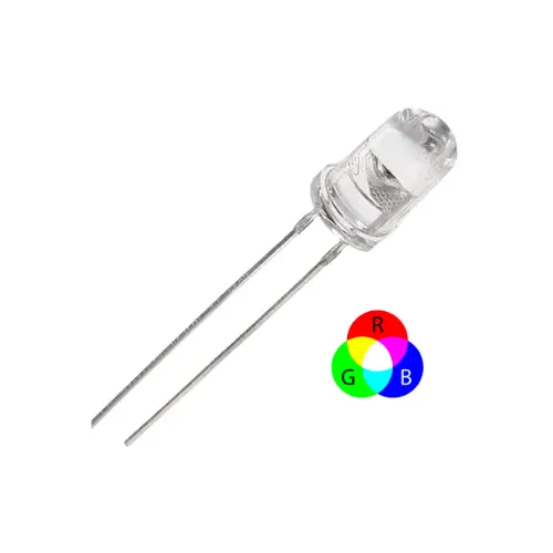 DIODO LED TRANSPARENTE 5MM TRICOLOR/RGB