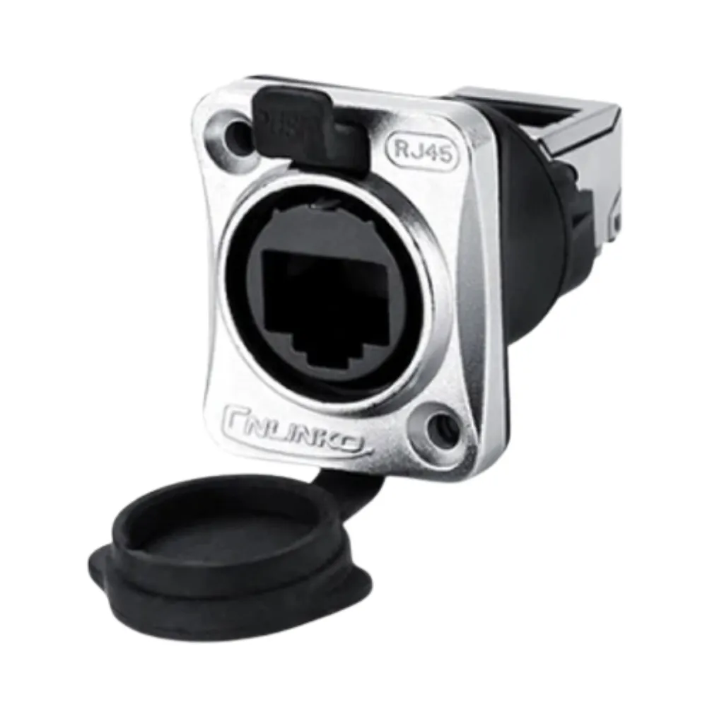 [YT-RJ45-JSX-22-002] CONECTOR JACK CHASIS RJ-45  CAT5/6 WATERPROOF CNLINKO