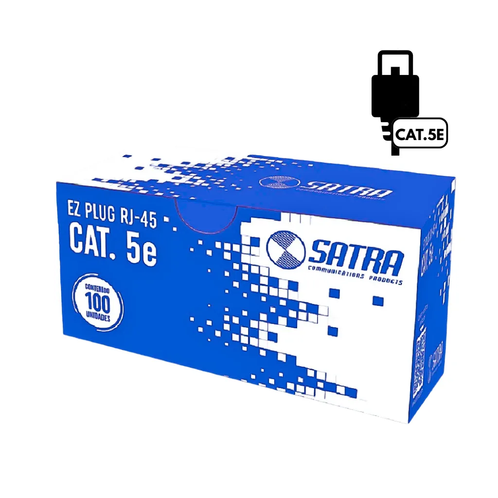 [RJ45-CAT5-S] PLUG RJ-45 CAT5E 0101040001 CJAx100UND. SATRA