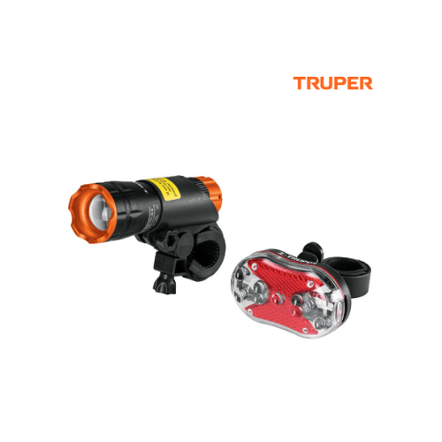 JUEGO DE LINTERNA DELANTERA Y TRASERA PARA BICICLETA TRUPER