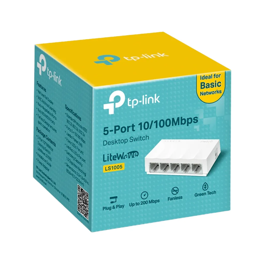 [LS1005] SWITCH 5 PUERTOS F.E / PLÁSTICO / LITEWAVE TP-LINK