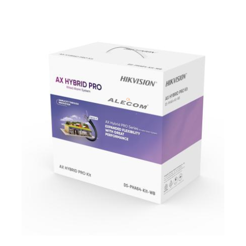 KIT DE ALARMA HIBRIDA 8Z CON DISPOSITIVOS CABLEADOS HIKVISION                                                                                                                                                                  