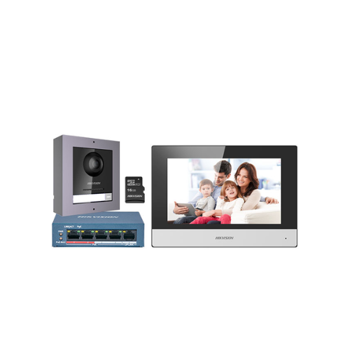 KIT VIDEO PORTERO IP HIKVISION