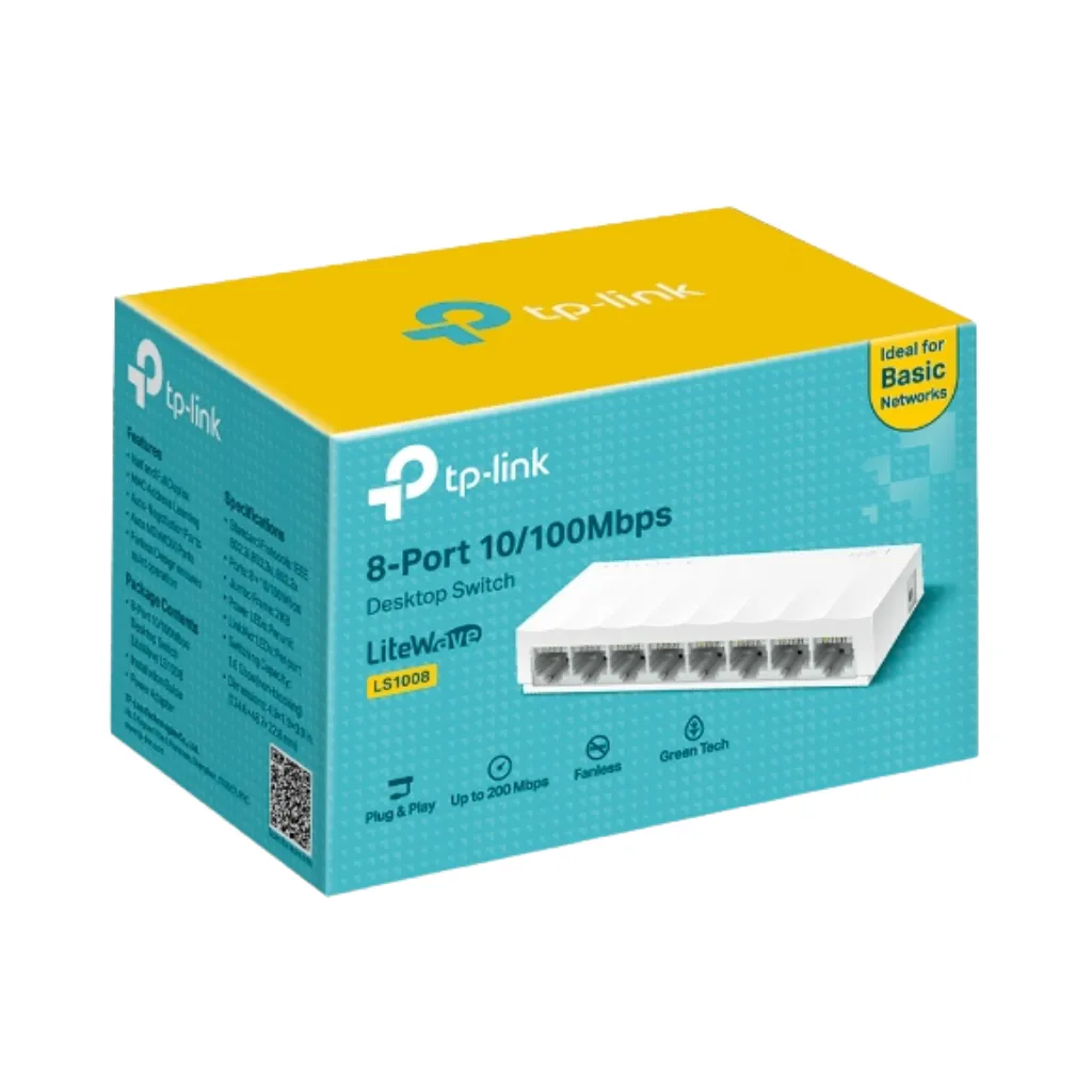 [LS1008] SWITCH 8 PUERTOS F.E / PLÁSTICO / LITEWAVE TP-LINK