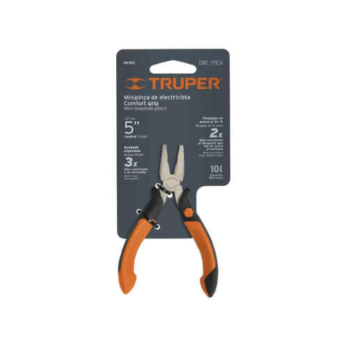 MINI ALICATE UNIVERSAL 4" MANGO CONFORT GRIP PM-PE4 TRUPER