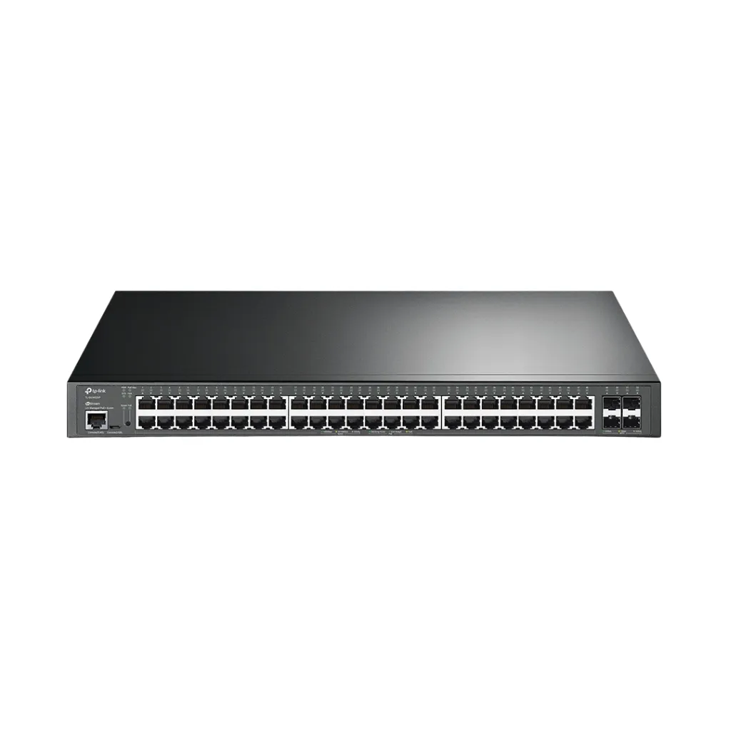SWITCH ADMINISTRABLE JETSTREAM DE 48 PUERTOS GIGABIT Y 4 PUERTOS 10GE SFP+ L2+ CON 48 PUERTOS POE+500W L2 Y L2+ TP-LINK