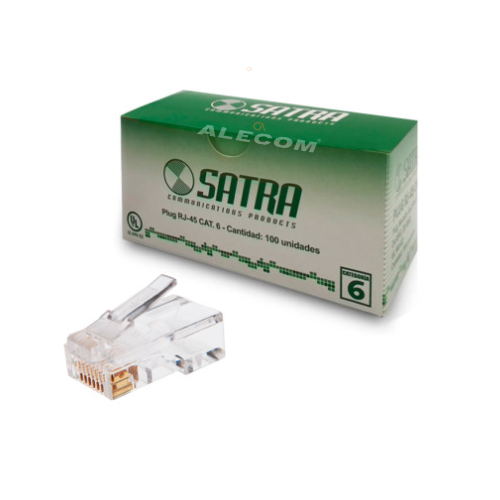 PLUG RJ-45 CAT6 0102040001 CJAx100PCS SATRA