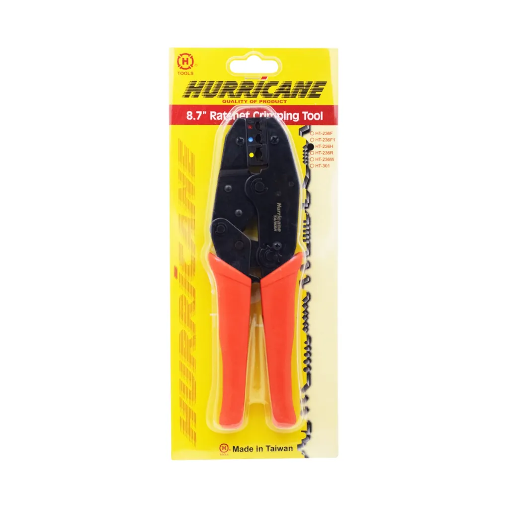 ALICATE P/TERMINALES C/RATCHET 14-22 AWG HURRICANE