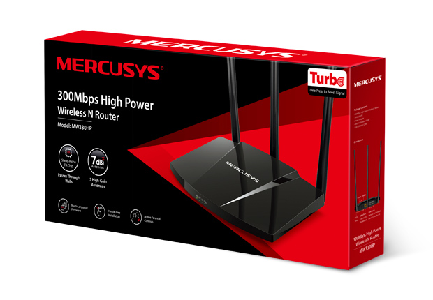 ROUTER 3 ANTENAS ALTA POTENCIA 300Mbps MERCUSYS