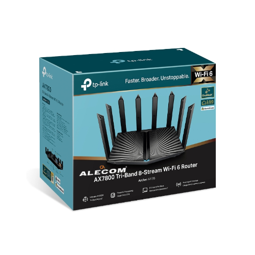 ROUTER AX7800 8 ANTENAS 6 PUERTOS GB TP-LINK