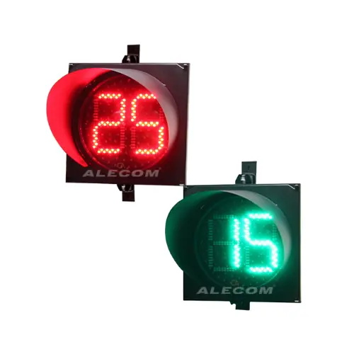 SEMÁFORO LED CUENTA REGRESIVA 1C-1L (ROJO-VERDE) DE 2 DÍGITOS.