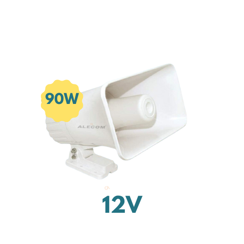 SIRENA BLANCA DOS TONOS 90W DC 12V-24V FULL MAX