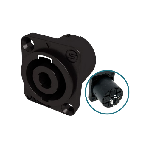 JACK SPEAKON CHASIS 4 POLOS (2 VIAS) P/CAJAS SEETRONIC